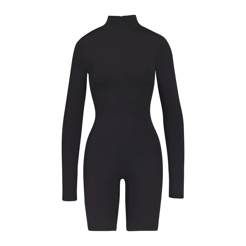 SKIMS All-In-One Long Sleeve Mid Thigh Onesie